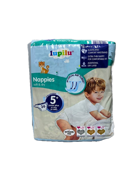 Підгузки дитячі Lupilu 5+ від 12 до 17 кг 36 шт (4056489376491)