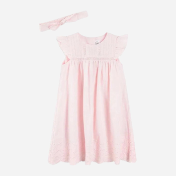 Дитяча літня сукня + пов\'язка для дівчинки Cool Club CCG2403543-00 68 см Світло-рожева (5903977251923)