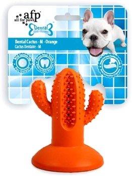 Іграшка жувальна для собак All for Paws Dental Chews-Cactus 12.3 см Orange (0847922041977)