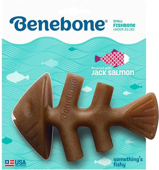 Zabawka dla psów o smaku łososia Benebone Fishbone 24 cm Brown (0810054210320)