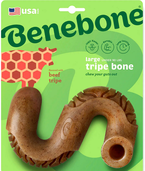 Zabawka dla psów ze żwaczami wołowymi Benebone Tripe Bone 12 cm Brown (0810054210382)