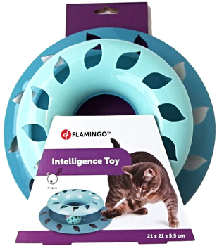 Zabawka interaktywna dla kotów Flamingo Activity Safira 21 x 21 x 5.5 cm Blue (5400585157819)