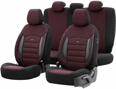 Набір автомобільних чохлів Amio Otom Sport Plus 103 Burgundy NZ Червоних (OT78482) (784821)