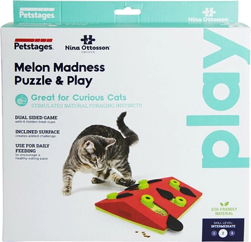 Zabawka interaktywna dla kotów Nina Ottosson Puzzle and Play Melon Madness 26.6 x 7 x 26.5 cm Multicolour (0700603695831)