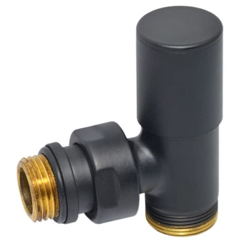 Кран радіаторний CARLO POLETTI Compact 1/2"x24-19 кутовий чорний (V150111EFS9005O)