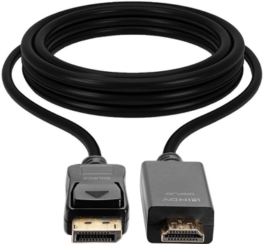 Kabel Lindy DisplayPort - HDMI 2 m Black (4002888369220)