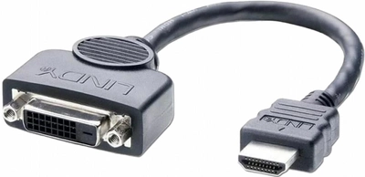 Kabel-adapter Lindy DVI-D - HDMI 0.2 m Black (4002888412278)