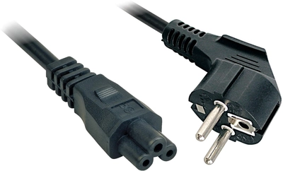 Kabel Lindy Power Schuko - IEC-C5 3 m Black (4002888304061)