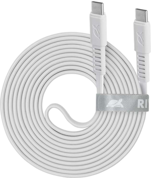 Kabel Rivacase USB Type-C - USB Type-C WT21 2.1 m White (PS6005WT21)