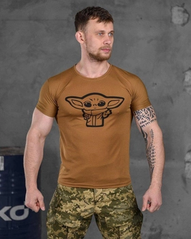 Тактическая мужская потоотводящая футболка Yoda S койот (85825)