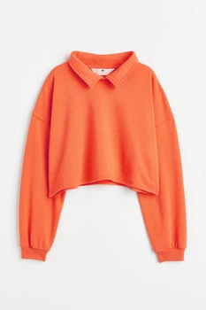 Світшот укорочений для дівчинки H&M 1126691-009 146-152 см (10-12 years) помаранч