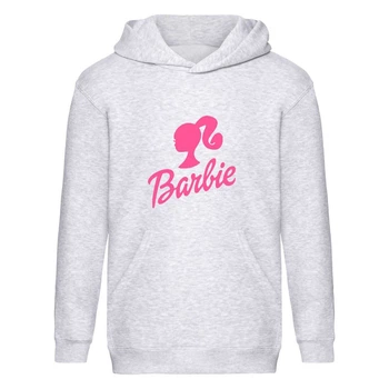 Худи Барби детское (Barbie 001) серое, размер 116