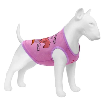 Майка для собак WAUDOG Clothes "Конотопские магические войска", сетка, XS, B 26-29 см, C 16-19 см розовый
