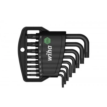 Набір WIHA Г-подібних ключів у класичному тримачі TORX® 8 шт. короткий, чорний оксидований (36461)