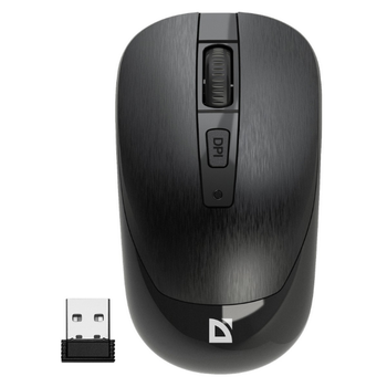 Мышь DEFENDER (52995) Wave MM-995, 4D, 800-1600dpi, BLACK, wireless, silent