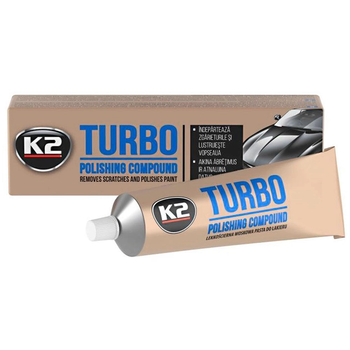 Воскова паста для полірування кузова авто K2 Turbo EK0011/EK0010 120 г — захисний віск, видалення подряпин, глибокий блиск ЛФП