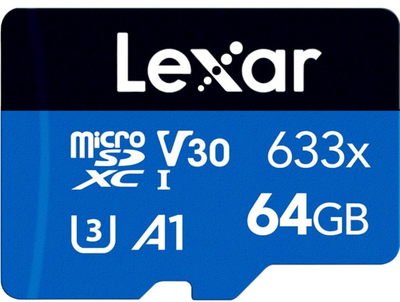Karta pamięci Lexar High-Performance 633x microSDXC 64GB (LMS0633064G-BNNNG)