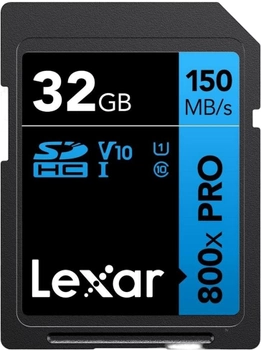 Karta pamięci Lexar High-Performance 800x SDHC 32GB (LSD0800P032G-BNNNG)