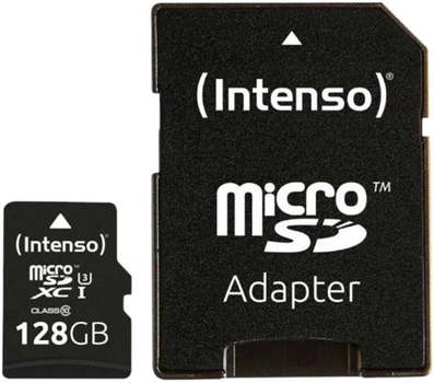 Karta pamięci Intenso microSDXC 128GB Class 10 UHS-I + adapter SD (3433491)