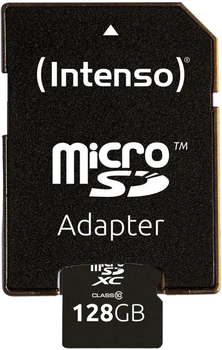 Карта пам'яті Intenso microSDXC 128GB Class 10 UHS-I + адаптер SD (3433491)