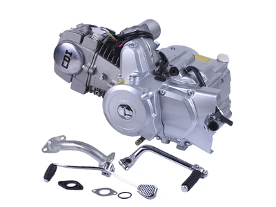 Двигатель бензиновый 125CC ТАТА на мопеды Дельта/Альфа/Актив, механика, электростартер, без карбюратора (тип 2)