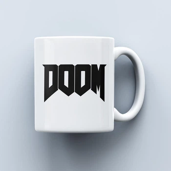 Чашка c логотипом игры Doom 330 мл