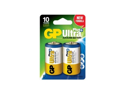 Батарейка GP LR20 2шт ULTRA + ALKALINE 1.5V 13AUP-
