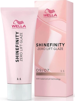 Гель-фарба для волосся без окислювача Wella Professionals Shinefinity Zero Lift Glaze 09-07 Natural Beige Sand 60 мл (4064666057477)