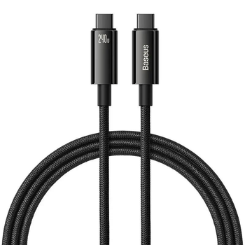Кабель Baseus USB Type-C to USB Type-C Tungsten Gold Power Delivery 240Вт 1м Black (CAWJ040001)