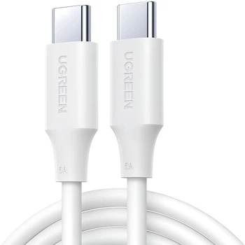 Кабель зарядный UGREEN USB C to USB C 100 W 5A/20V PD 3.0 2 м White (US562)