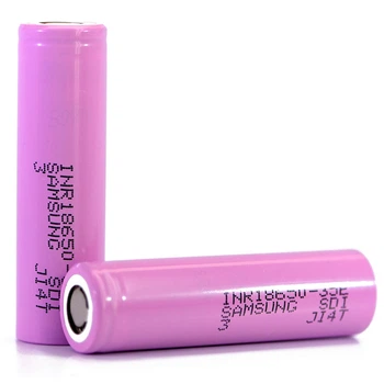 Акумулятор Li-Ion 18650 Samsung INR18650-35, 3350mAh, 8A, 4.2/3.6/2.5V, PINK, 2 шт. в упаковці, ціна за 1 шт.