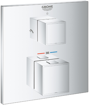 Термостат для душу прихованого монтажу Grohe Grohtherm Cube Termostatic хром
