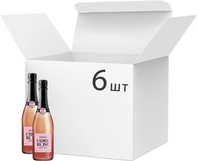 Упаковка сидра Les Celliers Val de Rance Cidre Rose 2.6% 0.75 л х 6 шт (8000020445562-6)