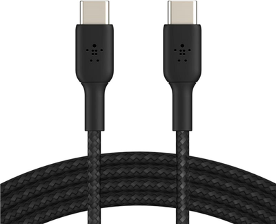 Кабель Belkin USB-С - USB-С Braided 1 м Black (CAB004BT1MBK)