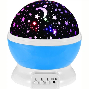 Ночник Star Master в форме ШАРА Голубой с шнуром USB (SH778067)