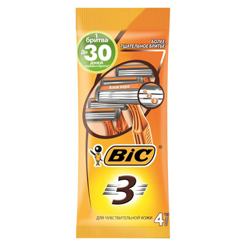 Набір бритв без змінних картриджів BIC Sensitive 3 4 шт (3086126691862)