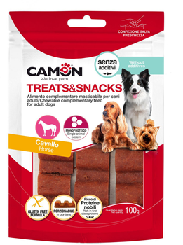Ласощі для собак Camon Treats and Snacks з конини 100 г (8019808226088)