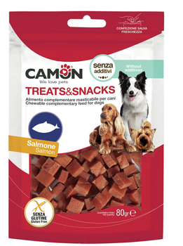 Przysmak dla psów Camon Treats and Snacks Mini Kostki łososia 80 g (8019808186207)
