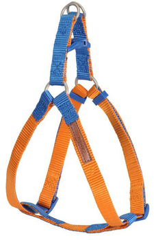 Шлея для собак Camon Bicolor Синьо-помаранчева 15 мм 35-60 см (8019808204376)