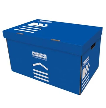 Бокс для архивации документов, JOBMAX, 560х380х265 мм, синий (BM.3270-02)