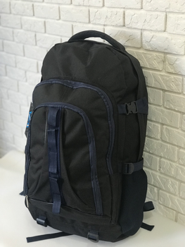 Рюкзак туристичний VA T-02-3 65л, чорний із синім