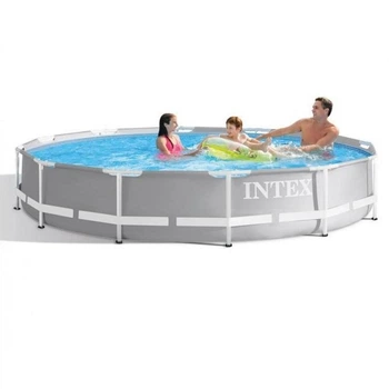 Бассейн семейный каркасный 366х76 см серый Intex 26710
