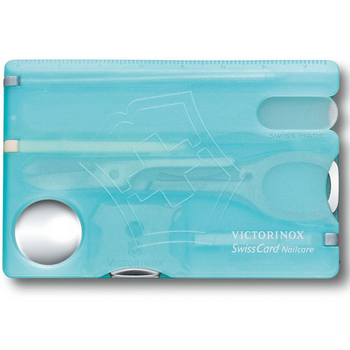 Складаний швейцарський ніж-карта Victorinox Swisscard Nailcare Blue 13 in 1 Vx07240.T21