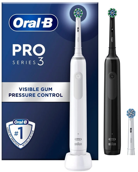 Набор электрических зубный щёток Oral-B Pro3 Duo Black and White (8006540760765)