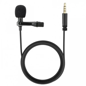 Мікрофон петличний 3.5mm miniJack Lavalier JH-043 1.5м black