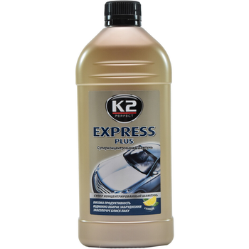 Концентрат автошампуня с воском для мойки авто K2 Express Plus Белый K140 — шампунь-полироль, блеск, защита кузова