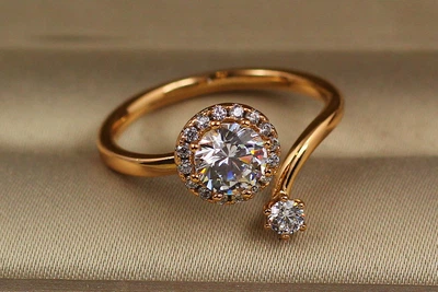 Кольцо Xuping Jewelry Созвездие раздвижное 18 и больше золотистое