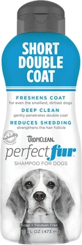 Szampon dla psów Tropiclean Perfect fur short double coat 473 ml (0645095000186)