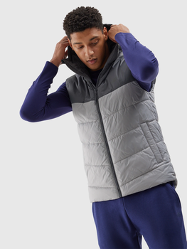 Безрукавка 4F synthetic-fill down vest XXL Сірий 4FWSS24TVJAM100-27S