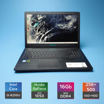 Ноутбук Asus VivoBook K570UD (i5-8250U/RAM 16GB DDR4/SSD 256GB + HDD 500GB/GTX 1050) Б/В (7197)